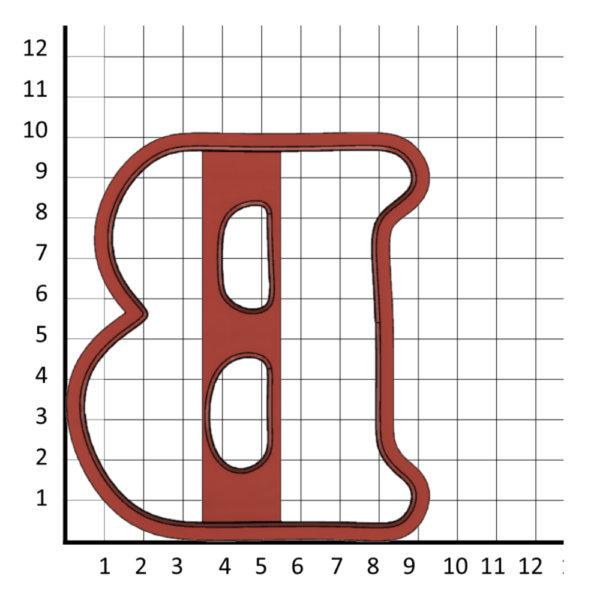 "B" betű - Műanyag kiszúróforma - Image 2