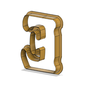 "E" betű - Műanyag kiszúróforma