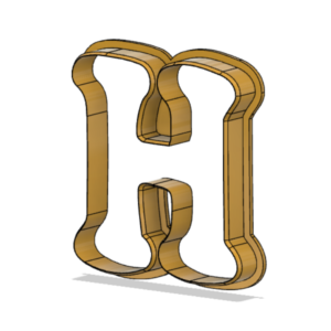 "H" betű - Műanyag kiszúróforma