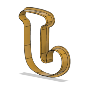 "J" betű - Műanyag kiszúróforma