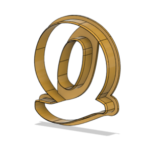 "Q" betű - Műanyag kiszúróforma