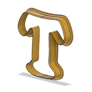 "T" betű - Műanyag kiszúróforma