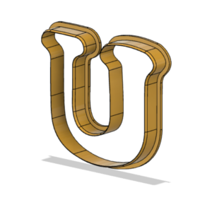 "U" betű - Műanyag kiszúróforma