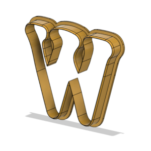 "W" betű - Műanyag kiszúróforma