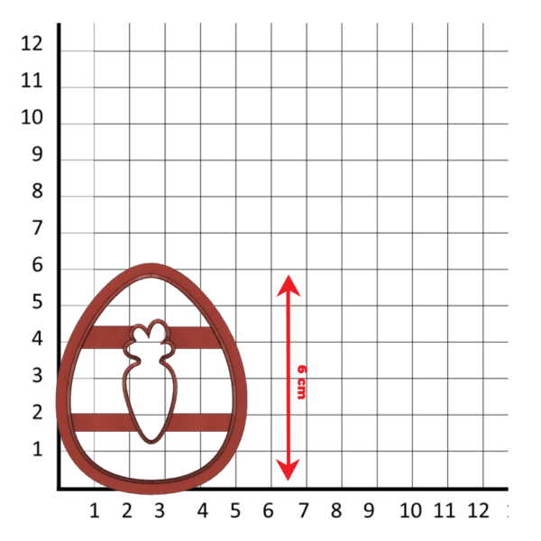 Tojás alakú linzer kiszúróforma répával