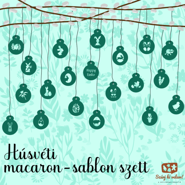 Húsvéti macaron sablon